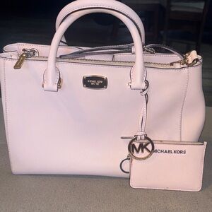 Michael Kors Light Pink Satchel With Coin Wallet.  *SMOKE FREE HOME*.